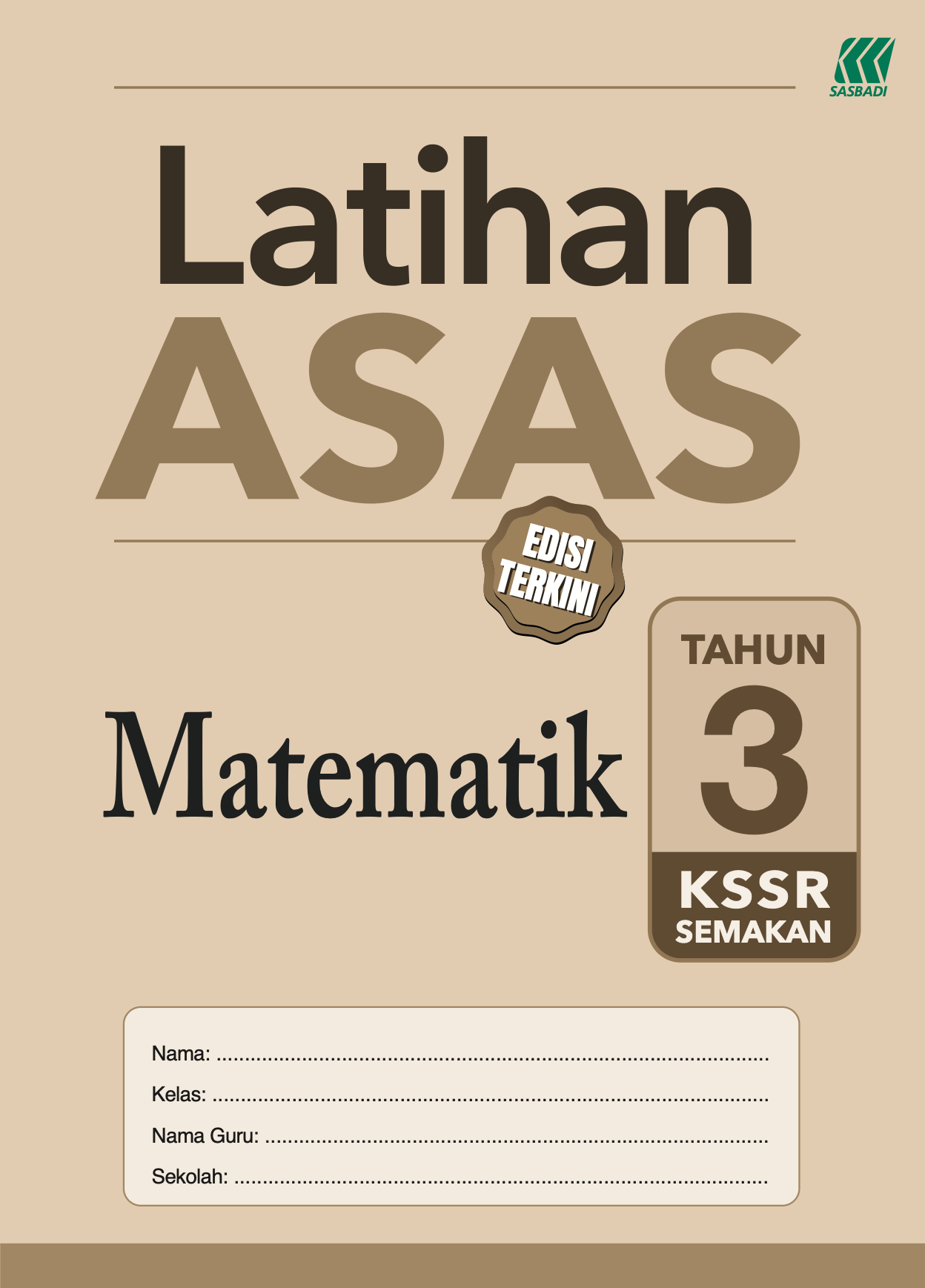 Latihan Asas Matematik Year 3 Cover