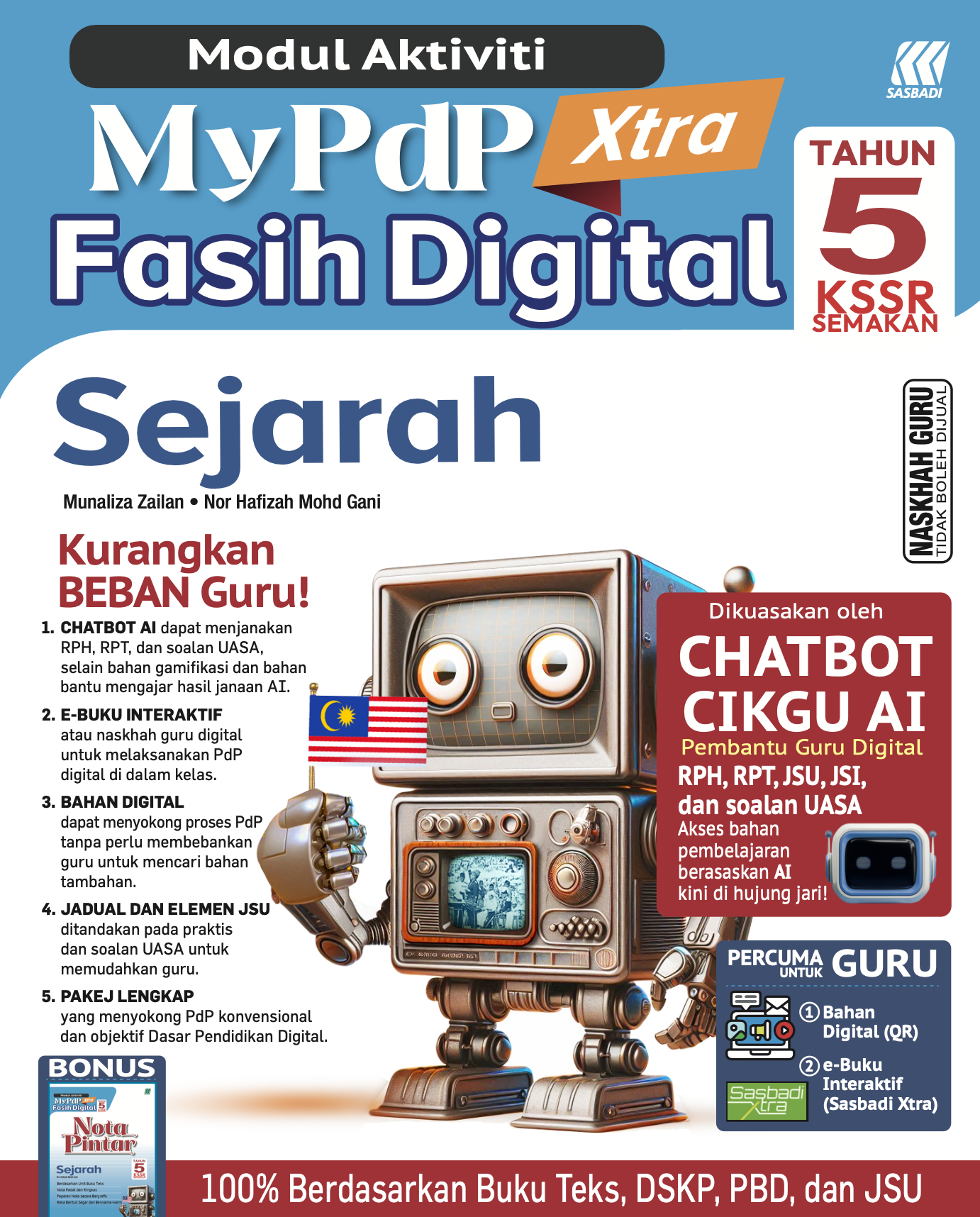 Modul Aktiviti MyPdP Xtra Fasih Digital KSSR Semakan Sejarah Tahun 5 (NG) Cover