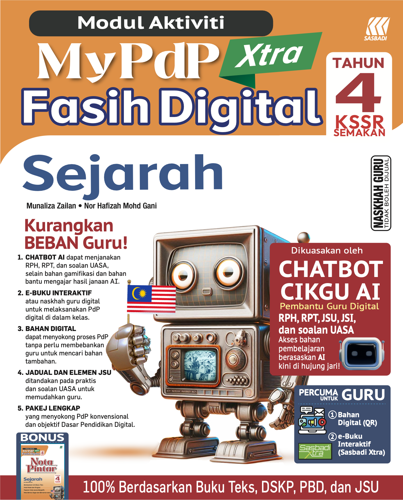Modul Aktiviti MyPdP Xtra Fasih Digital KSSR Semakan Sejarah Tahun 4 (NG) Cover