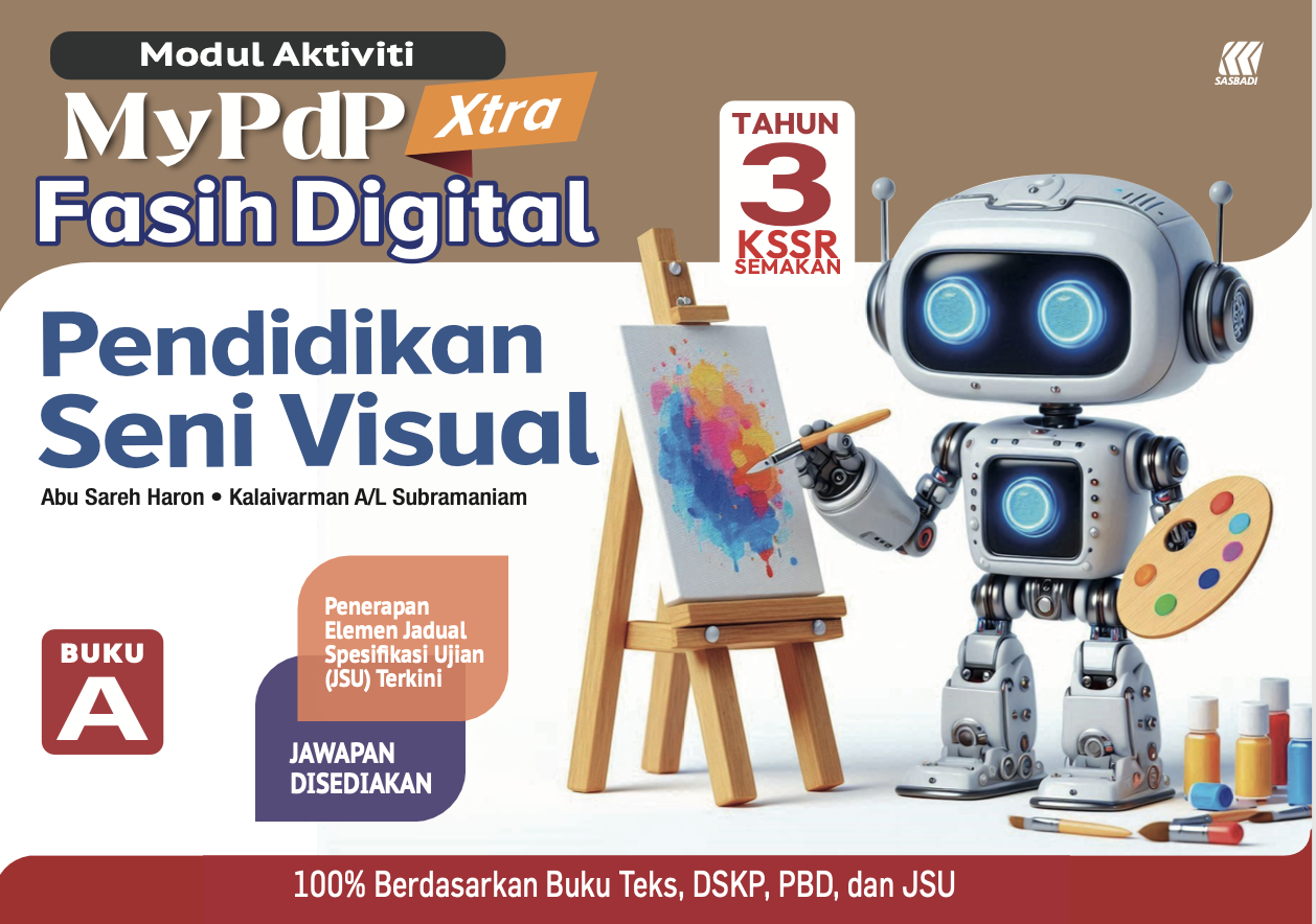 Modul Aktiviti MyPdP Xtra Fasih Digital KSSR Semakan Pendidikan Seni Visual Tahun 3 Buku A (NM) Cover