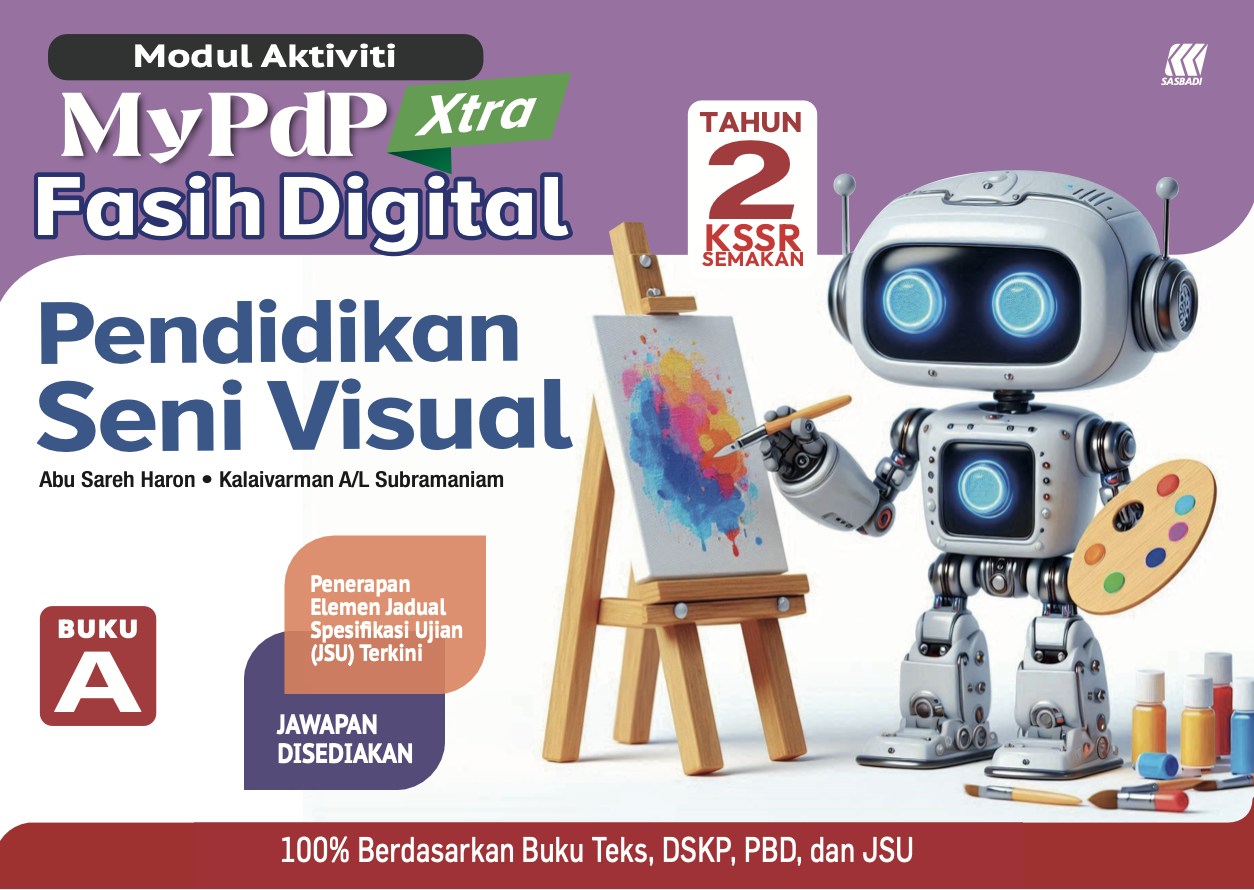 Modul Aktiviti MyPdP Xtra Fasih Digital KSSR Semakan Pendidikan Seni Visual Tahun 2 Buku A (NM) Cover