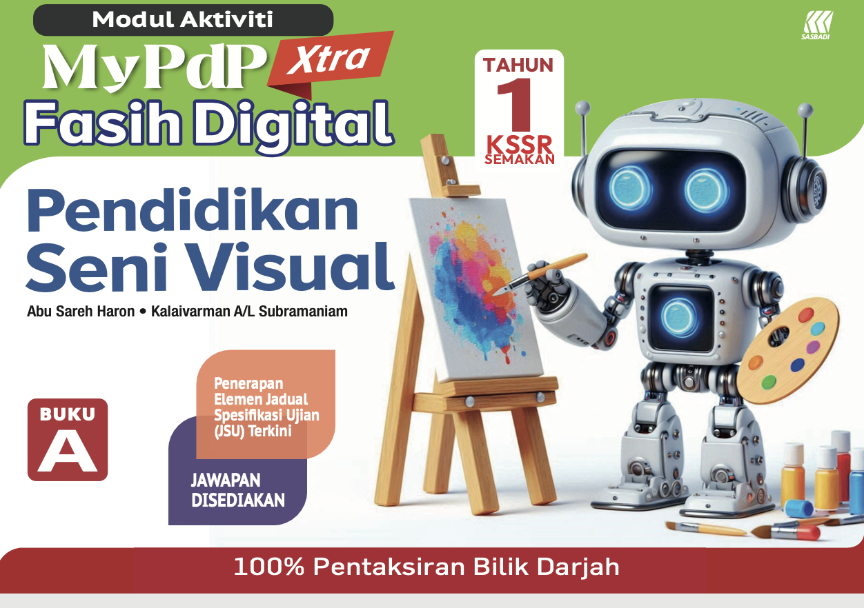 Modul Aktiviti MyPdP Xtra Fasih Digital KSSR Semakan Pendidikan Seni Visual Tahun 1 Buku A (NM) Cover