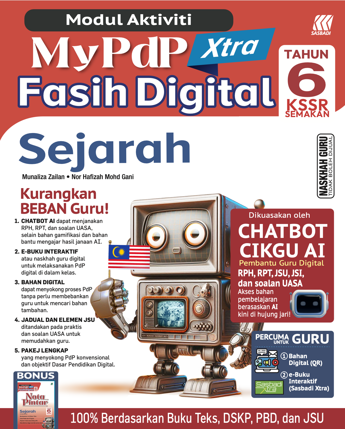 Modul Aktiviti MyPdP Xtra Fasih Digital KSSR Semakan Sejarah Tahun 6 (NG) Cover