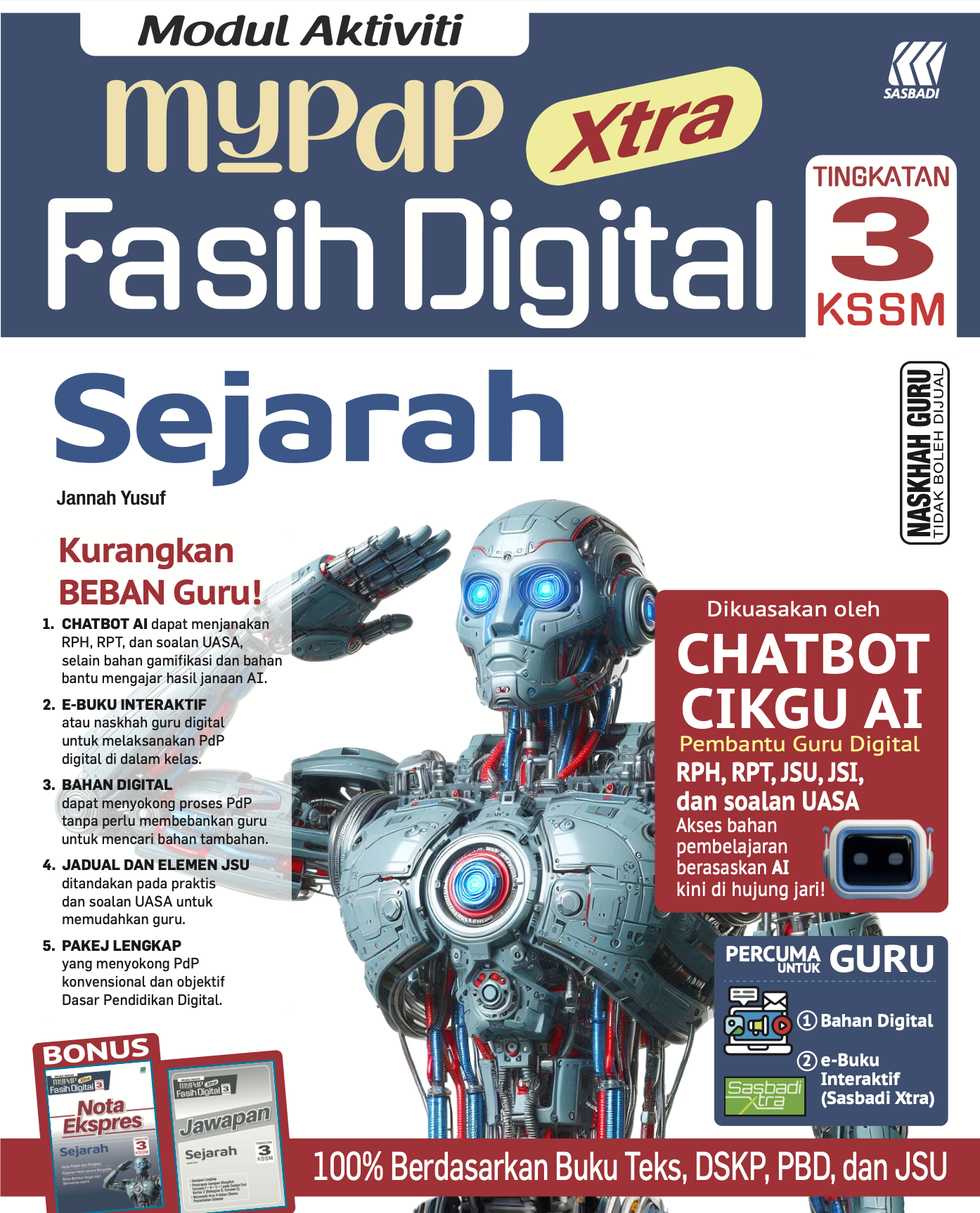 Modul Aktiviti MyPdP Xtra Fasih Digital KSSM Sejarah Tingkatan 3 (NG) Cover