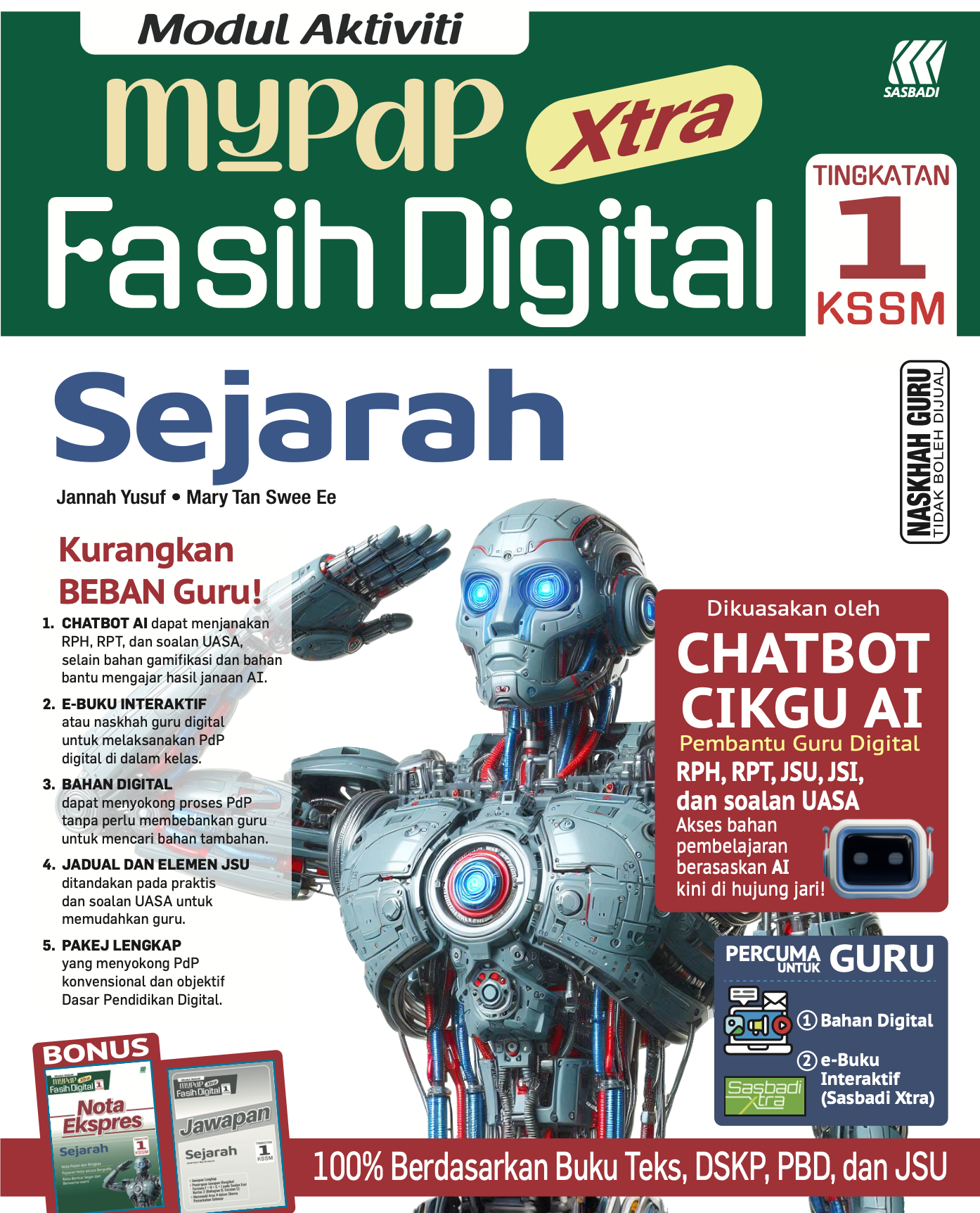Modul Aktiviti MyPdP Xtra Fasih Digital KSSM Sejarah Tingkatan 1 (NG) Cover