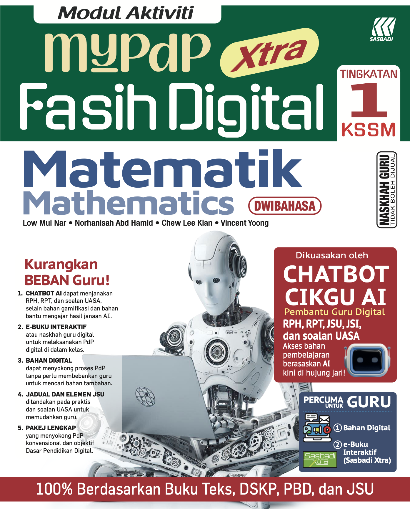 Modul Aktiviti MyPdP Xtra Fasih Digital KSSM Matematik Tingkatan 1 (NG) Cover