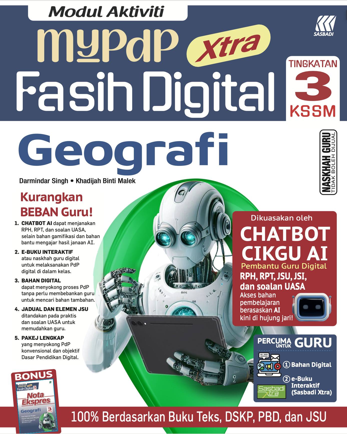 Modul Aktiviti MyPdP Xtra Fasih Digital KSSM Geografi Tingkatan 3 (NG) Cover