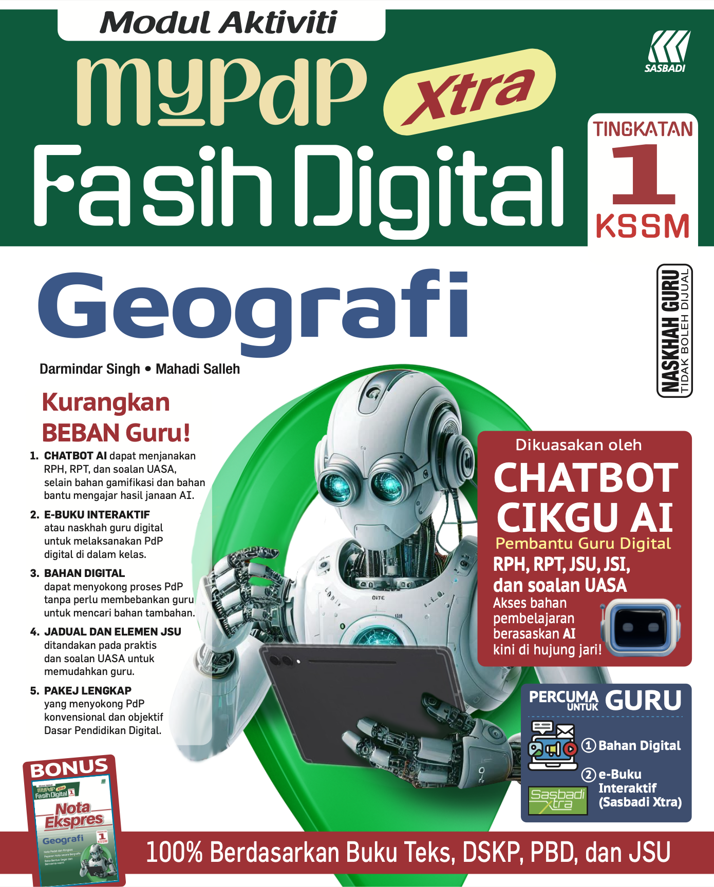Modul Aktiviti MyPdP Xtra Fasih Digital KSSM Geografi Tingkatan 1 (NG) Cover