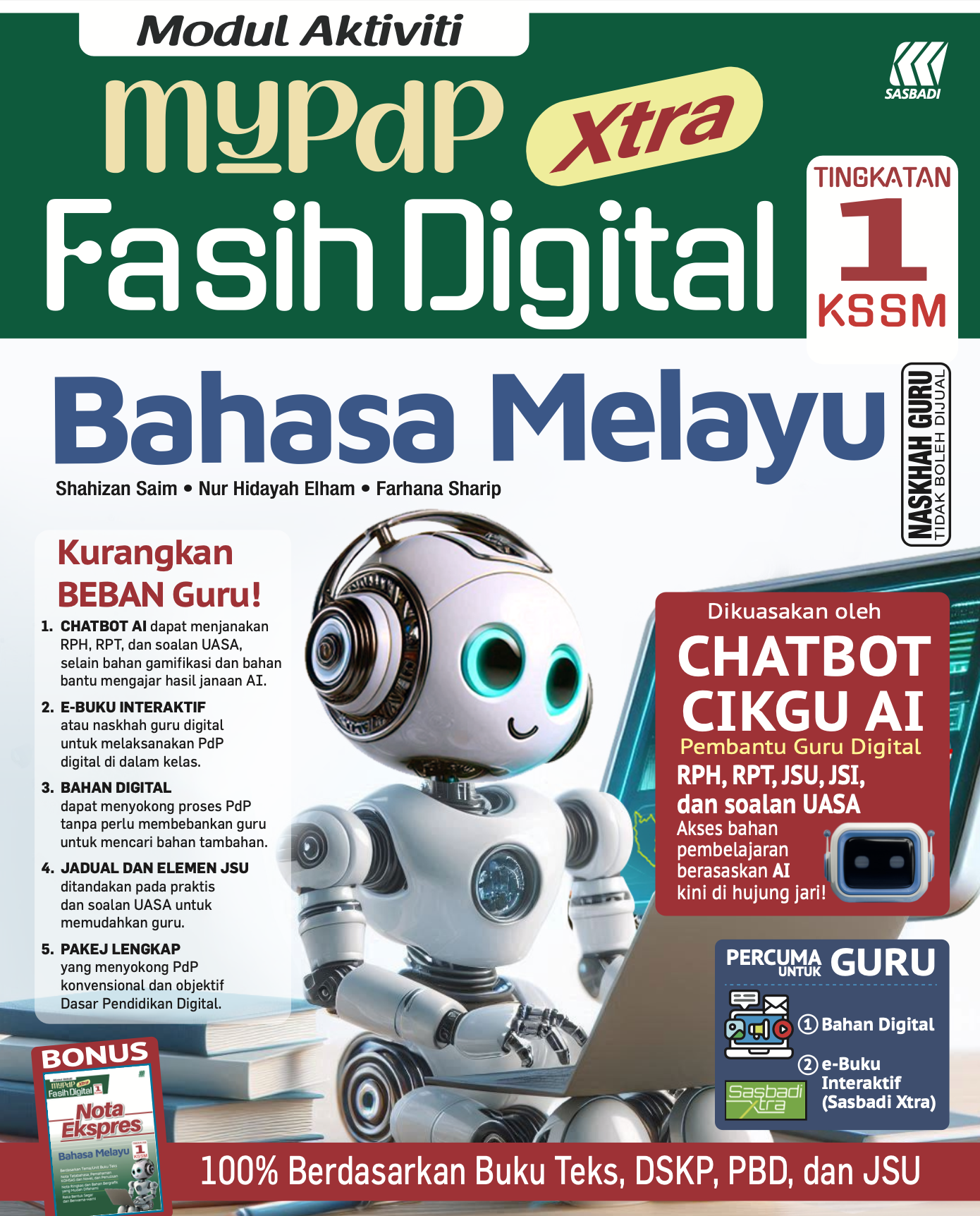 Modul Aktiviti MyPdP Xtra Fasih Digital KSSM BM Tingkatan 1 (NG) Cover