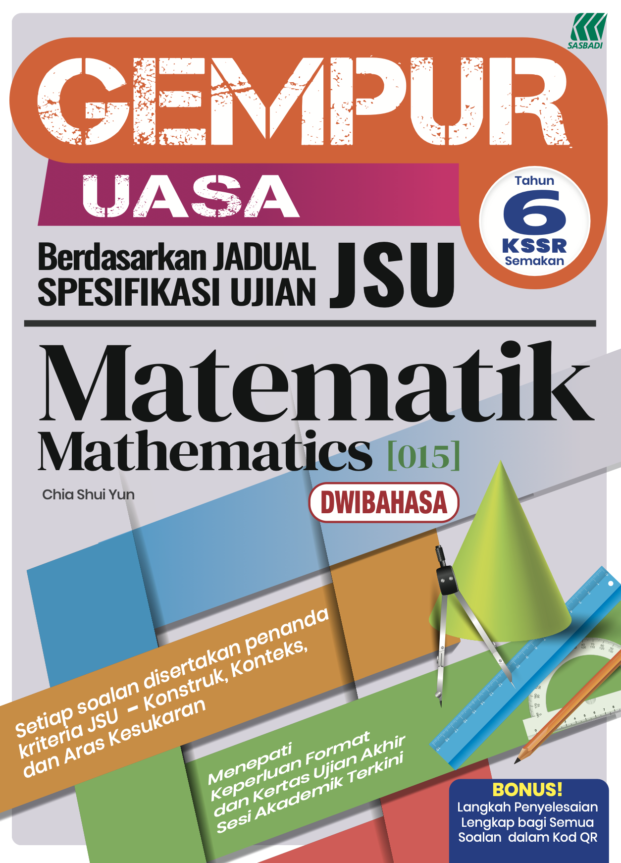 Gempur UASA KSSR Matematik (Dwibahasa) Tahun 6 Cover