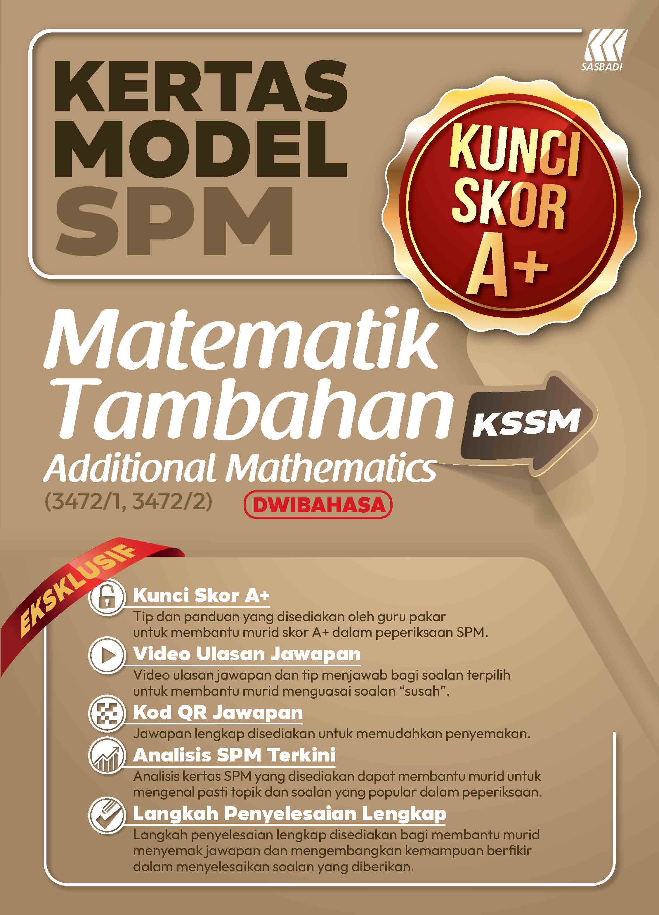 Kertas Model Kunci Skor A+ SPM Mate Tambahan Cover