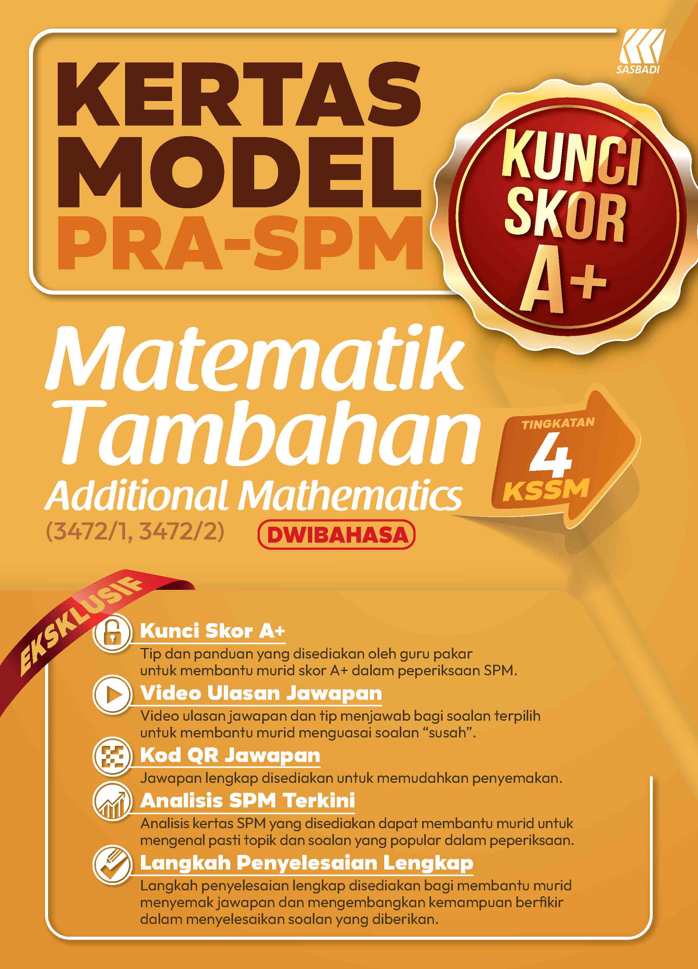 Kertas Model Kunci Skor A+ Pra SPM Mate Tambahan Cover