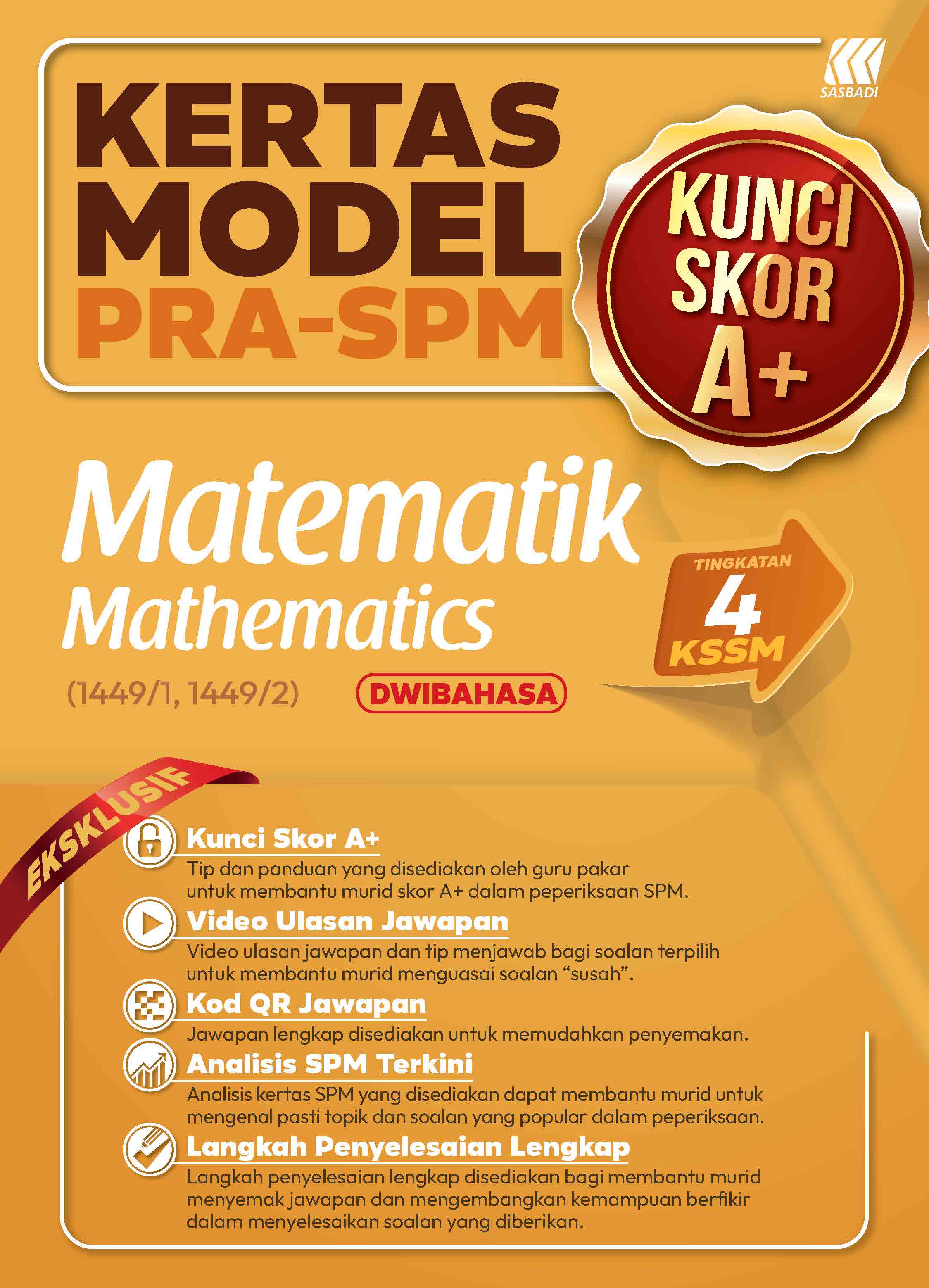 Kertas Model Kunci Skor A+ Pra SPM Mate Cover