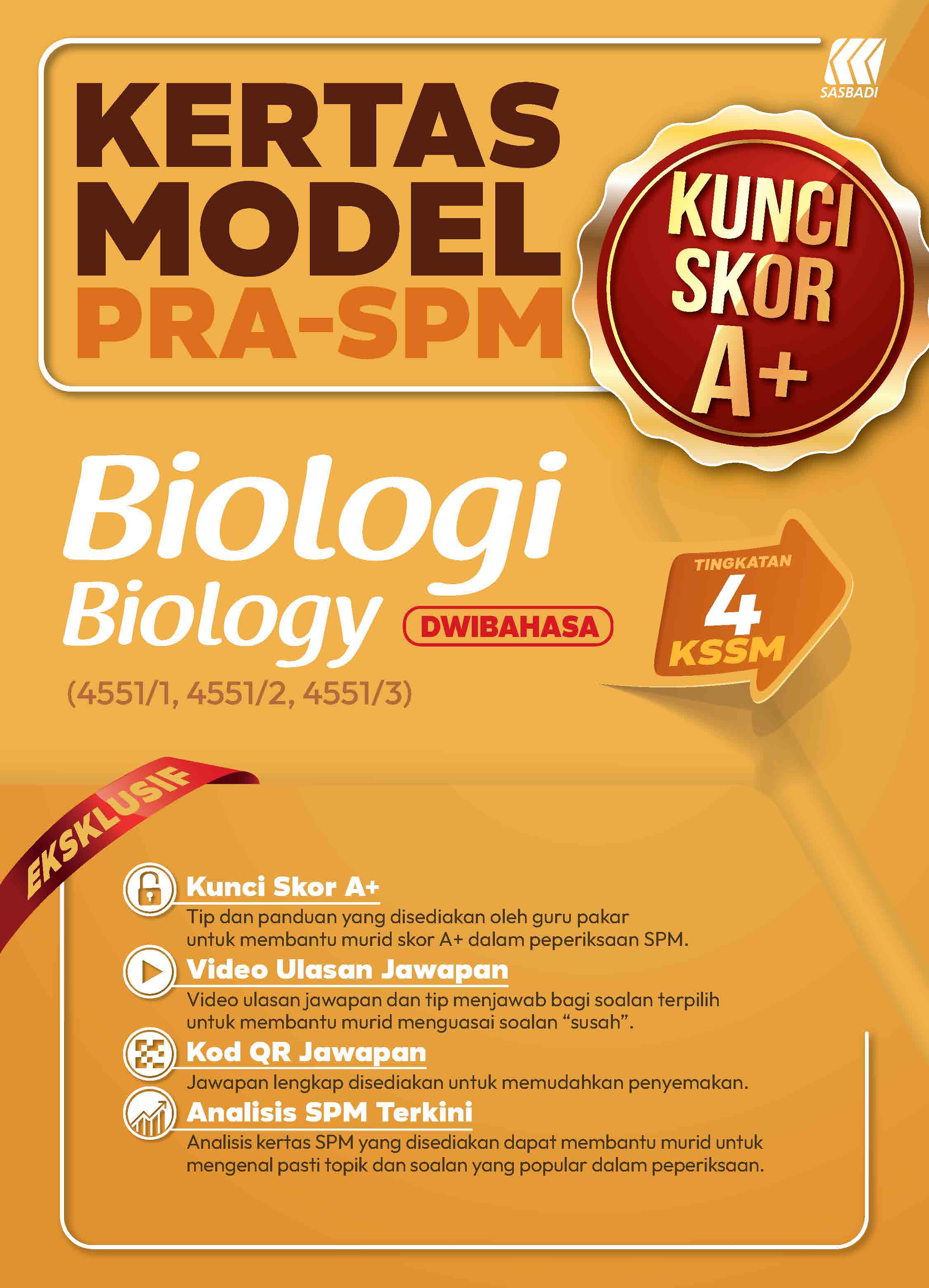 Kertas Model Kunci Skor A+ Pra SPM Biologi Cover