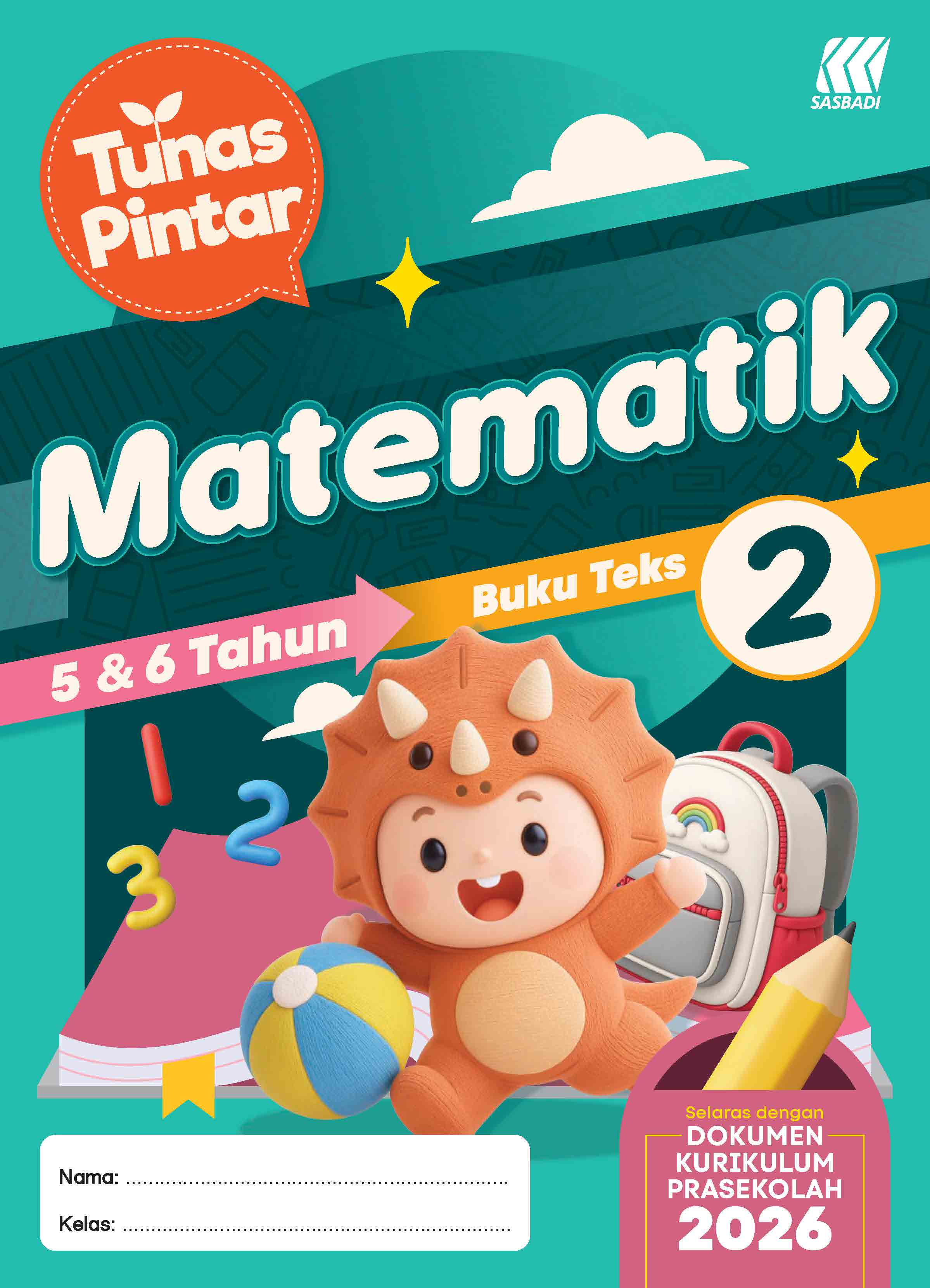 Tunas Pintar Prasekolah Matematik Buku Teks 2 Cover