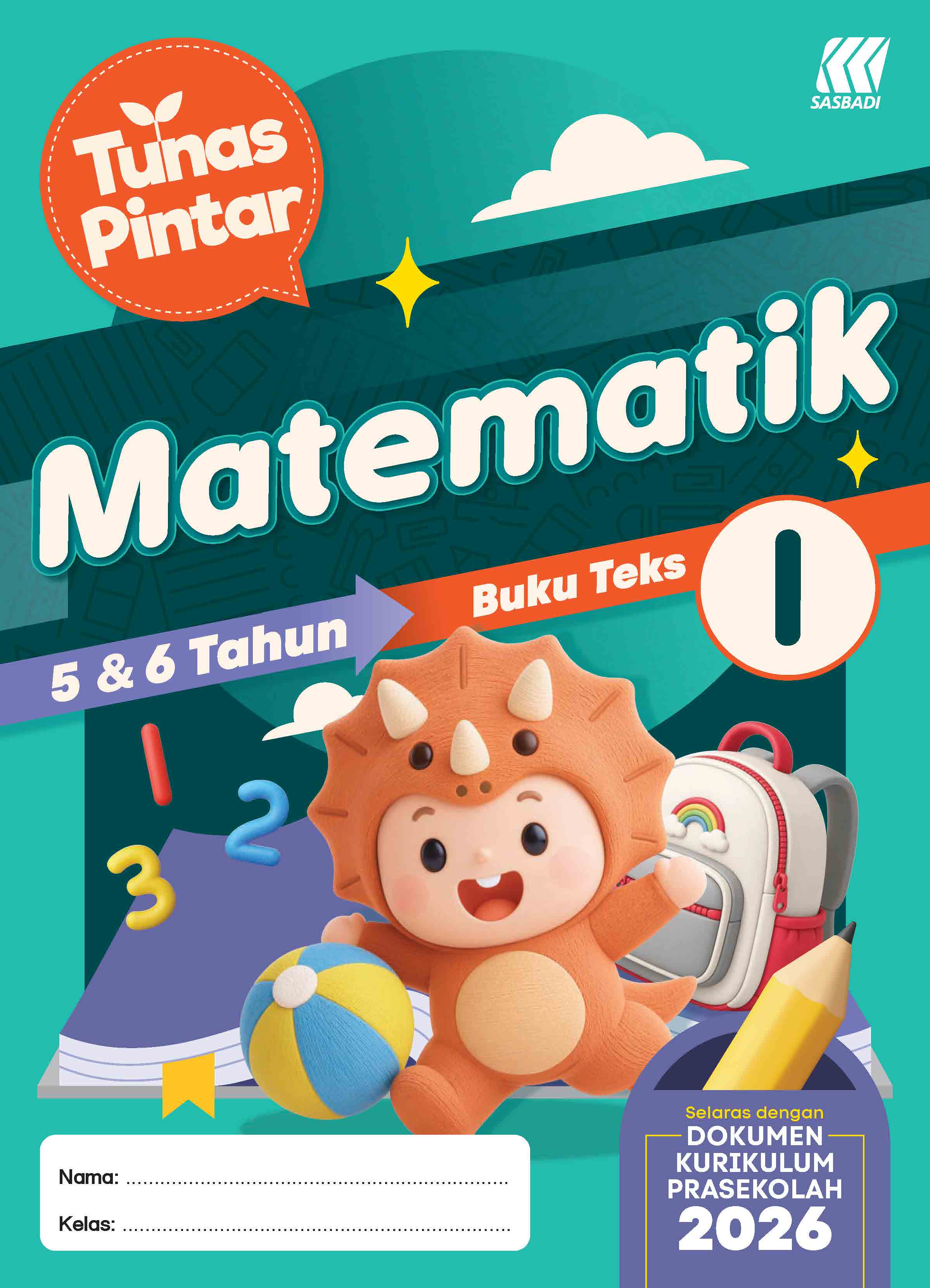 Tunas Pintar Prasekolah Matematik Buku Teks 1 Cover