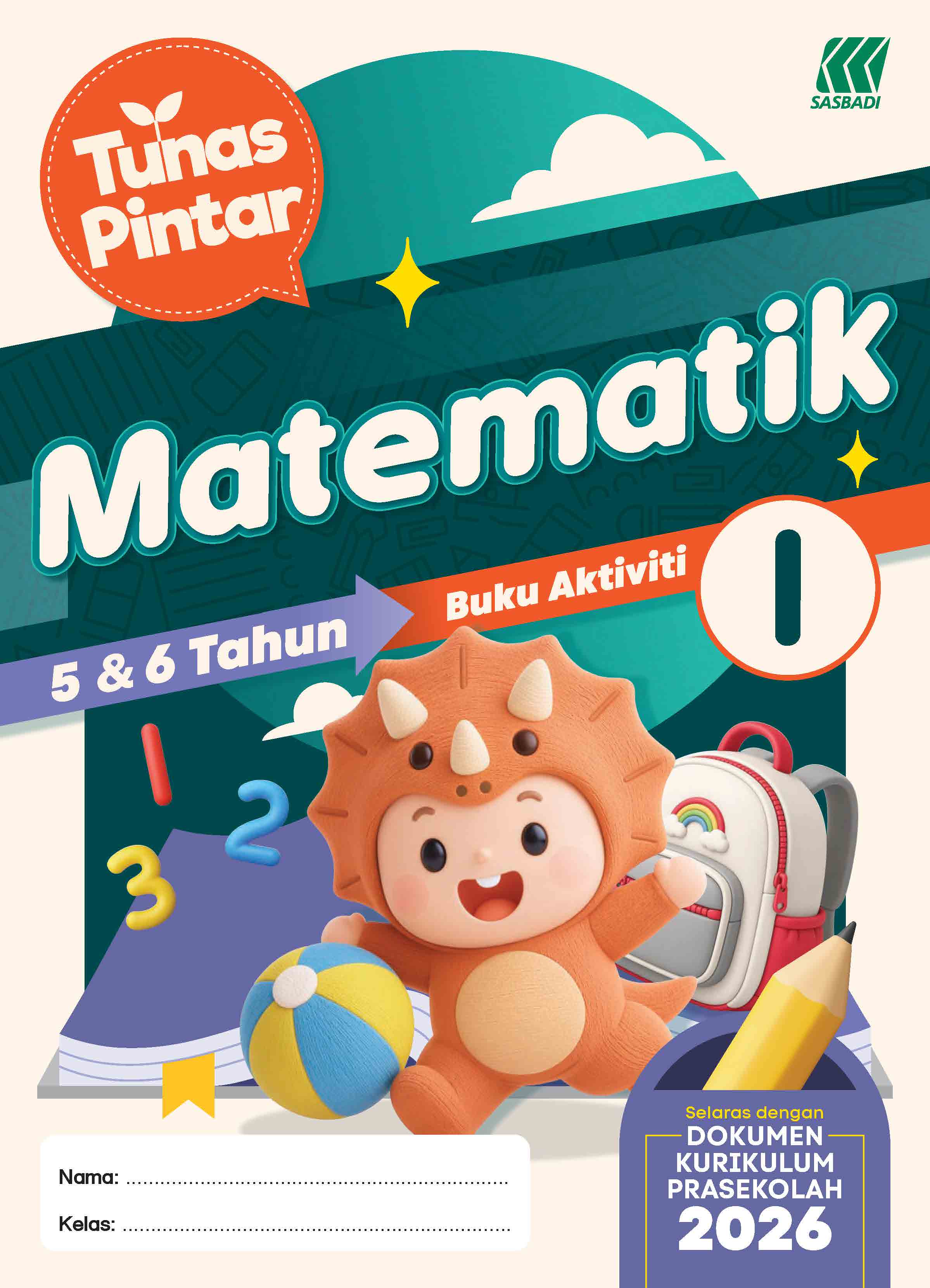 Tunas Pintar Prasekolah Matematik Buku Aktiviti 1 Cover