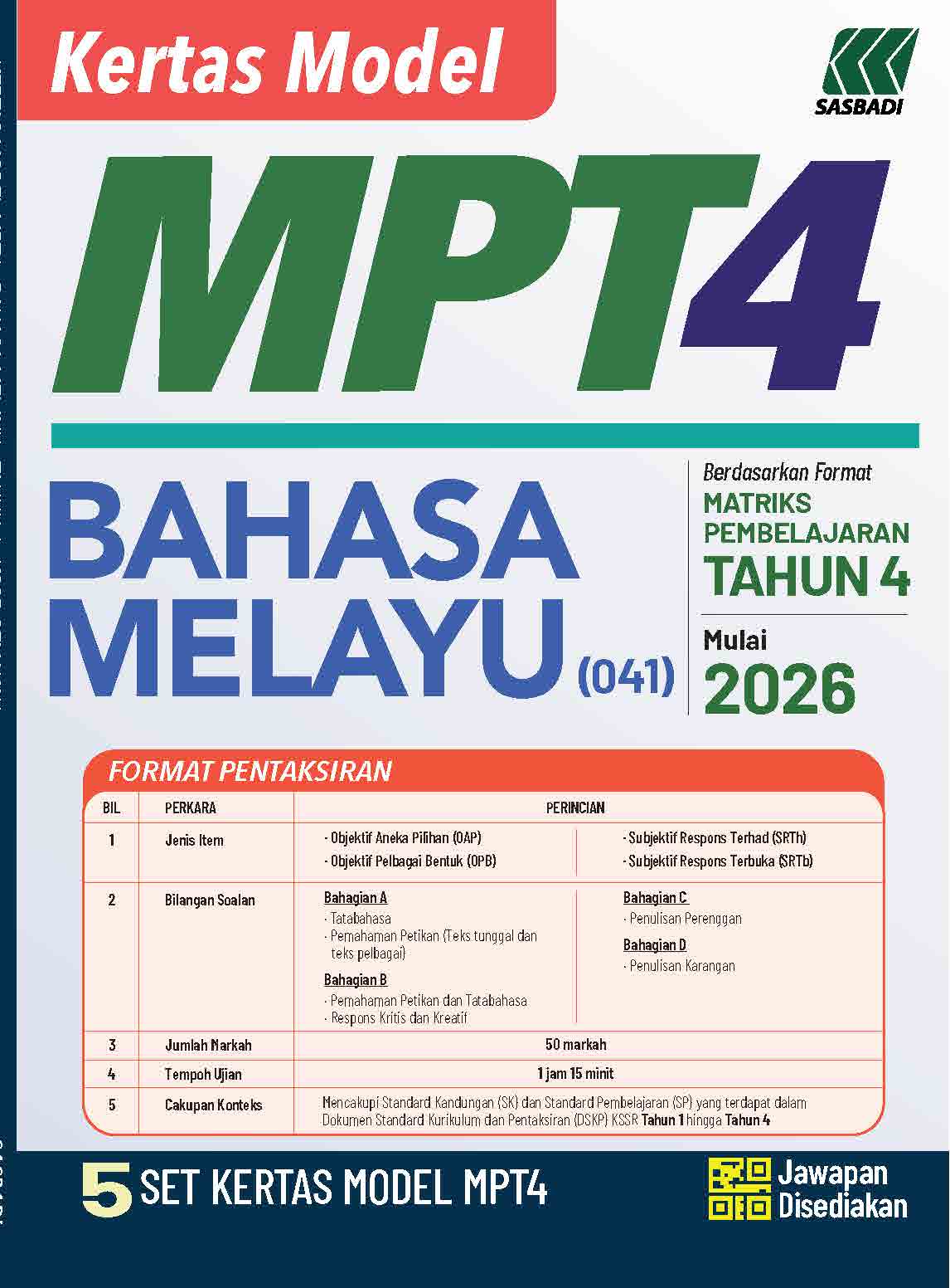 Kertas Model MPT4 Bahasa Melayu Cover