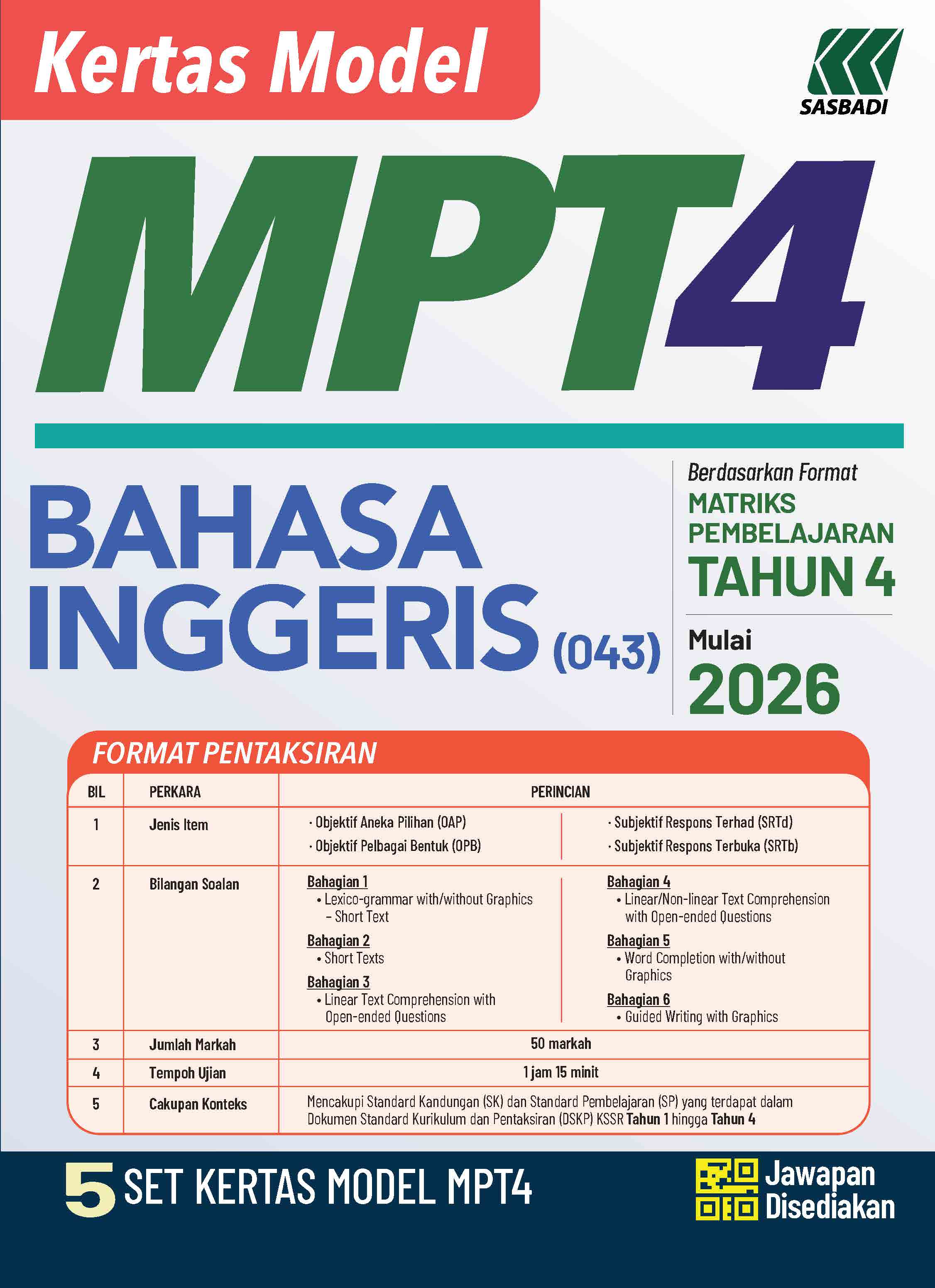 Kertas Model MPT4 Bahasa Inggeris Cover