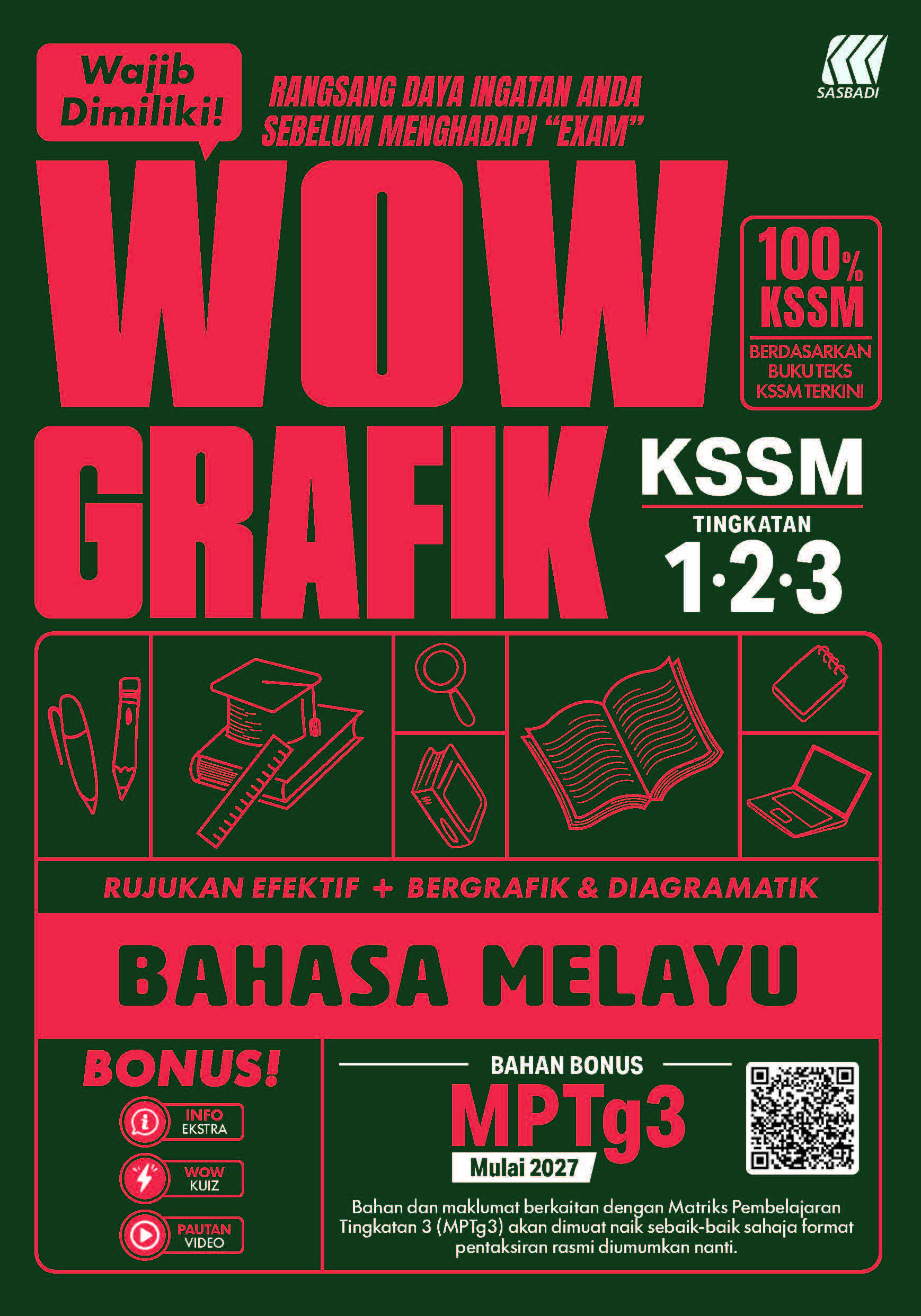 WOW Grafik KSSM Bahasa Melayu Ting. 1,2,3 Cover